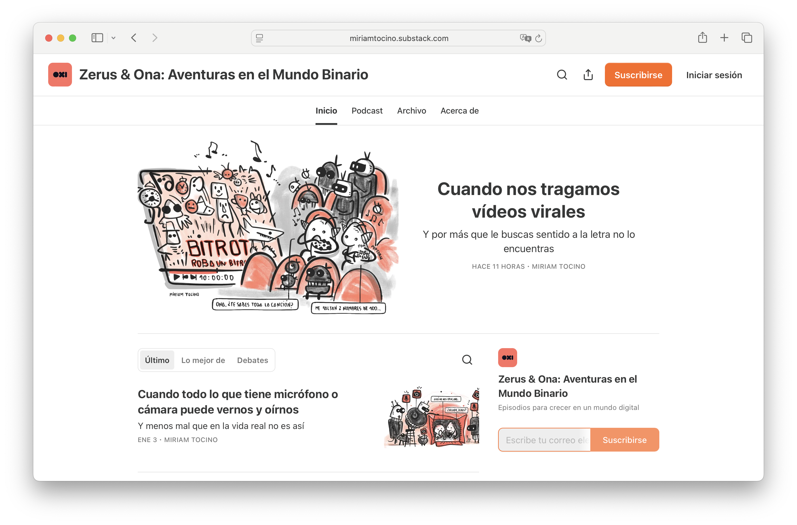 Miriam Tocino en Substack